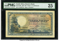 South Africa South African Reserve Bank 20 Pounds 4.9.1933 Pick 88b PMG Very Fine 25. 

HID09801242017

© 2022 Heritage Auctions | All Rights Reserved...