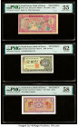 South Korea Bank of Korea 1 (2); Won; 50 Jeon ND (1953); ND (1962) (2) Pick 11as; 29s; 30s Three Specimen PMG About Uncirculated 55; Uncirculated 62; ...