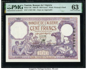 Tunisia Banque de l'Algerie 100 Francs 14.10.1936 Pick 10c PMG Choice Uncirculated 63. Minor stains are noted on this example.

HID09801242017

© 2022...