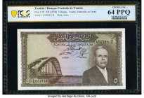 Tunisia Banque Centrale 5 Dinars ND (ca. 1958) Pick 59 PCGS Banknote Choice UNC 64 PPQ. 

HID09801242017

© 2022 Heritage Auctions | All Rights Reserv...