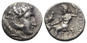 Kings of Macedon, Alexander III ‘the Great’ (336-323 BC). AR Tetradrachm (24mm, 16.54g, 12h). Sardes(?), c. 323-319. Head of Herakles r., wearing lion...
