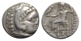Kings of Macedon, Antigonos I Monophthalmos (Strategos of Asia, 320-306/5 BC, or king, 306/5-301 BC). AR Drachm (17mm, 4.15g, 11h). In the name and ty...