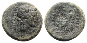 Bithynia, Nikaia. C. Papirius Carbo (Procurator, 62-59 BC). Æ (24.5mm, 8.76g, 12h). Dated proconsular year 224 (59/8 BC). Youthful head of Dionysos r....