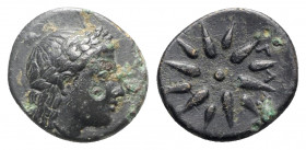 Mysia, Gambrion, after 350 BC. Æ (18mm, 3.81g). Laureate head of Apollo r. R/ Eight-rayed star. SNG BnF 908-21. VF