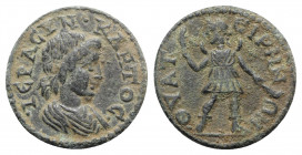 Lydia, Thyatira. Pseudo-autonomous issue, time of Philip I (244-249). Æ (24mm, 6.57g, 6h). Draped bust of Senate r. R/ Artemis-Selene-Hecate advancing...