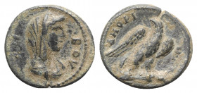 Phrygia, Amorium. Pseudo-autonomous, time of Septimius Severus to Caracalla (193-217). Æ (20mm, 4.35g, 6h). BOVΛH, Laureate and veiled bust of Boule r...