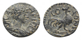Pisidia, Antioch. Pseudo-autonomous issue, 2rd century AD. Æ (13mm, 1.31g, 12h). Bareheaded and draped bust of Hermes r., with caduceus over shoulder....