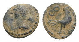 Pisidia, Antioch. Pseudo-autonomous issue, 3rd century AD. Æ (13mm, 1.03g, 6h). Bareheaded and draped bust of Hermes l., with caduceus over shoulder. ...