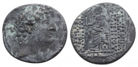 Seleukid Kings, Philip I Philadelphos (c. 95/4-76/5 BC). AR Tetradrachm (26mm, 15.56g, 1h). Antioch. Diademed head r. R/ Zeus Nikephoros seated l.; to...