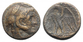 Ptolemaic Kings of Egypt, Ptolemy II (285-246 BC). Æ (20mm, 7.17g, 12h). Head of Herakles r., wearing lion skin. R/ Eagle standing l. on thunderbolt; ...