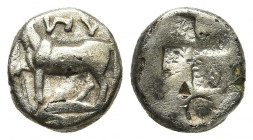 THRACE, Byzantion. Circa 340-320 BC. AR Tenth. 1.81g. 11.6m.