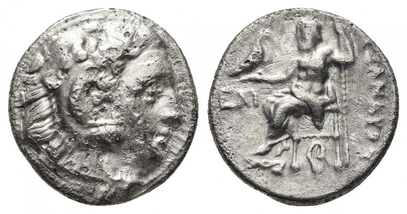 KINGS OF MACEDON, Alexander III 'The Great', 336-323 BC. Kolophon. AR Drachm. 4....