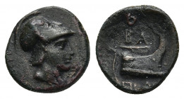 KINGS OF MACEDON, Demetrios I Poliorketes 306-283 BC. Uncertain mint. AE. 1.42g. 12.0m