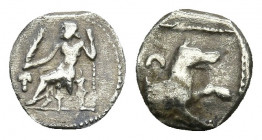 LYCAONIA, Laranda. Circa 324-323 BC. AR Obol. 0.52g. 9.6m.
