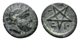 MYSIA, Pitane. Circa 400-300 BC. AE. 0.67g. 8.7m.
