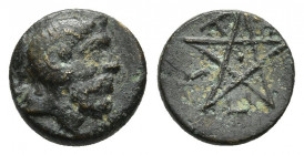 MYSIA, Pitane. Circa 400-300 BC. AE. 1.46g. 10.9m.