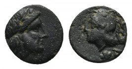 AIOLIS, Autokane 300-200 BC. AE. 0.55g. 8.7m.