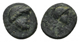 AIOLIS, Autokane 300-200 BC. AE. 0.69g. 8.1m.
