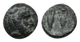 LAKONIA, Lakedaimon? 48-35 BC. AE. 0.57gr. 8.1m.