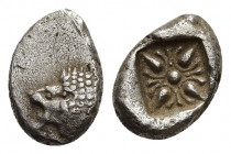 IONIA, Miletos. 525-475 BC. AR Obol. 1.15g. 8.4m.
