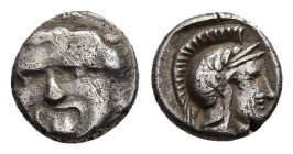 PISIDIA, Selge. Circa 350-300 BC. AR Obol. 1.01g. 9.2m.