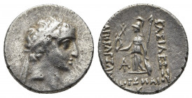 KINGS OF CAPPADOCIA, Ariarathes VIII 100-80 BC. AR Drachm. 3.99g 17.8m.