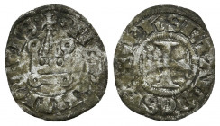 CRUSADERS, Philippe de Taranto 1307-1313. BI Denier. 0.61g. 16.8m.