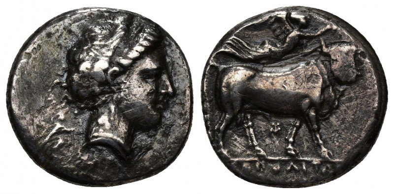 GRECIA ANTIGUA. CAMPANIA. Neapolis. Didracma (325-241 a.C.). A/ Cabeza de ninfa ...
