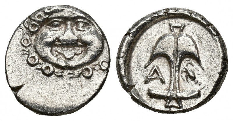 GRECIA ANTIGUA. TRACIA. Apolonia Póntica. Dracma (c. 400 a.C.). A/ Gorgoneion. R...