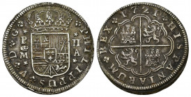 FELIPE V. 2 reales. 1721. Madrid. A. AR 5,05 g. 27,5 mm. VI-632. MBC.