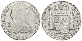 CARLOS III. 8 reales. 1788. México. FM. AR 26,77 g. 38,8 mm. VI-953. MBC-/MBC.