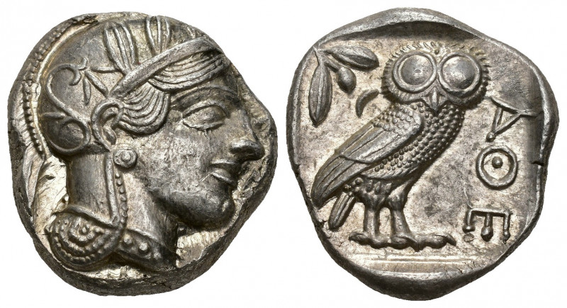 GRECIA ANTIGUA. ÁTICA. Atenas. Tetradracma (c. 479-393 a.C.). A/ Cabeza de Atene...