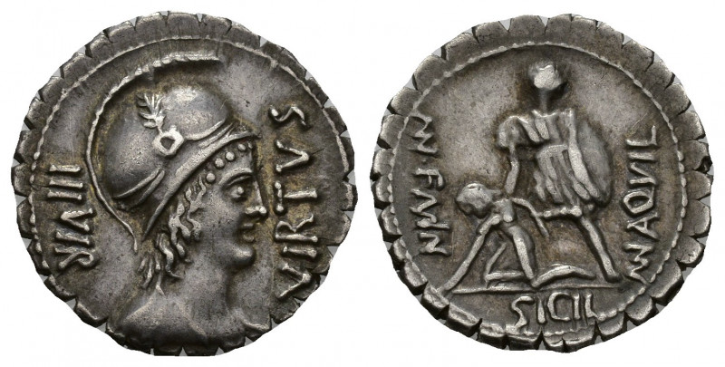 REPÚBLICA ROMANA. AQUILIA. Mn. Aquilius Mn. F. Mn. Denario. Roma (71 a.C.). A/ B...