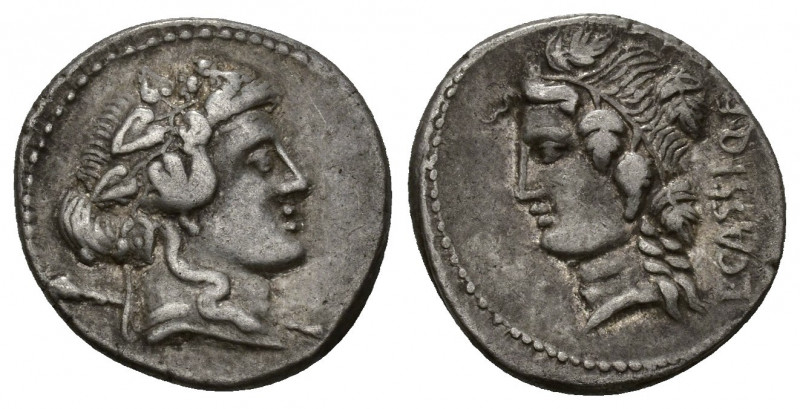 REPÚBLICA ROMANA. CASSIA. L. Cassius Q. f. Longinus. Denario. Roma (78 a.C.). A/...