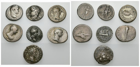 IMPERIO ROMANO. Lote de 7 piezas diferentes : 6 didracmas de Cesarea de Capadocia -Vespasiano, Trajano (3), Adriano y Marco Aurelio- y 1 dracma de Adr...