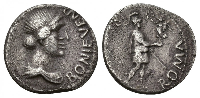 IMPERIO ROMANO. GUERRAS CIVILES. Denario. Ceca incierta (68-69 d.C.). A/ Busto f...