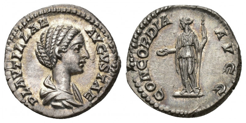 IMPERIO ROMANO. PLAUTILA (esposa de Caracalla). Denario. Roma (202-205). A/ Bust...