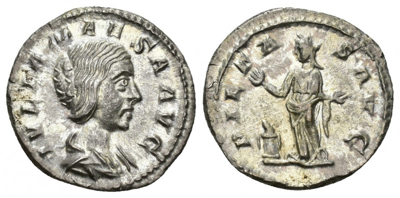 IMPERIO ROMANO. JULIA MAESA. Denario. Roma (218-220). A/ Busto drapeado a der.; ...