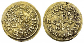 REINO VISIGODO. ÉGICA Y WITIZA. Tremissis. Cordoba. AU 1,23 g. 20,03 mm. CNV-560.4. MBC+. Rara.