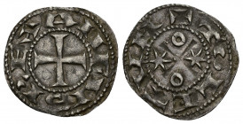 REINOS DE CASTILLA Y LEÓN. ALFONSO VI. Dinero. Toledo. VE 0,88 g. 19,7 mm. III-8. BMM-9. Imperatrix A6:6.4, este ejemplar ilustrado.MBC+.