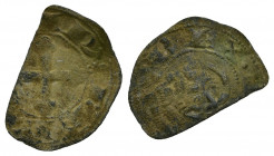REINOS DE CASTILLA Y LEÓN. FERNANDO II. Dinero. León. A/ Cruz de círculos; FER(…).ND´. R/ . REX . (…). AR 0,51 g. 17,5 mm. III-No. BMM-196. Imperatrix...