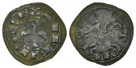 REINOS DE CASTILLA Y LEÓN. ALFONSO VIII. Dinero. VE 0,96 g. 19 mm. III-179. BMM-265. Imperatrix A8:7.3, este ejemplar ilustrado.MBC-.