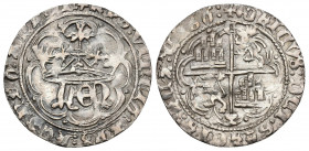 REINOS DE CASTILLA Y LEÓN. ENRIQUE IV. Real (post. 1471). Cuenca. C y cuenco en los extremos del pie vertical. AR 2,88 g. 25,76 mm. III-710.3. MOMECA-...