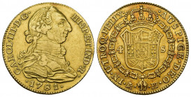 CARLOS III. 4 escudos. 1781. Madrid. PJ. AU 13,38 g. 28,8 mm. VI-1465. MBC+/MBC.