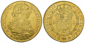 CARLOS III. 8 escudos. 1788. Madrid. M. AU 26,9 g. 36,8 mm. VI-1630. Pequeñas marcas. R.B.O. MBC+/EBC-.
