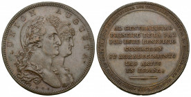 CARLOS IV. Medalla "Al príncipe de la paz". 1804. Grabador: M.G.S. (Sepúlveda). En el canto ACUÑA SUPERFICIE Y CANTO A UN SOLO GOLPE. AE 26,07 g. 40 m...