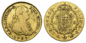 CARLOS IV. Escudo. 1799. Madrid. MF. AU 3,41 g. 18 mm. VI-913. MBC.