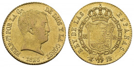 FERNANDO VII. 80 reales. 1823. Madrid. SR. AU 6,76 g. 21,78 mm. VI-1345. Vano en rev. MBC+/EBC-.