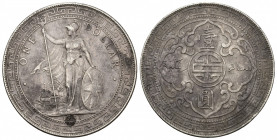 MONEDAS EXTRANJERAS. GRAN BRETAÑA. Eduardo VII. Trade dollar. 1901. Bombay. AR 26,95 g. 38,9 mm. KM-T5. Manchitas. MBC+.