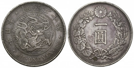 MONEDAS EXTRANJERAS. JAPÓN. 1 yen. 1887. Meiji. AR 26,95 g. 38,1 mm. Y-A25.3. MBC+.